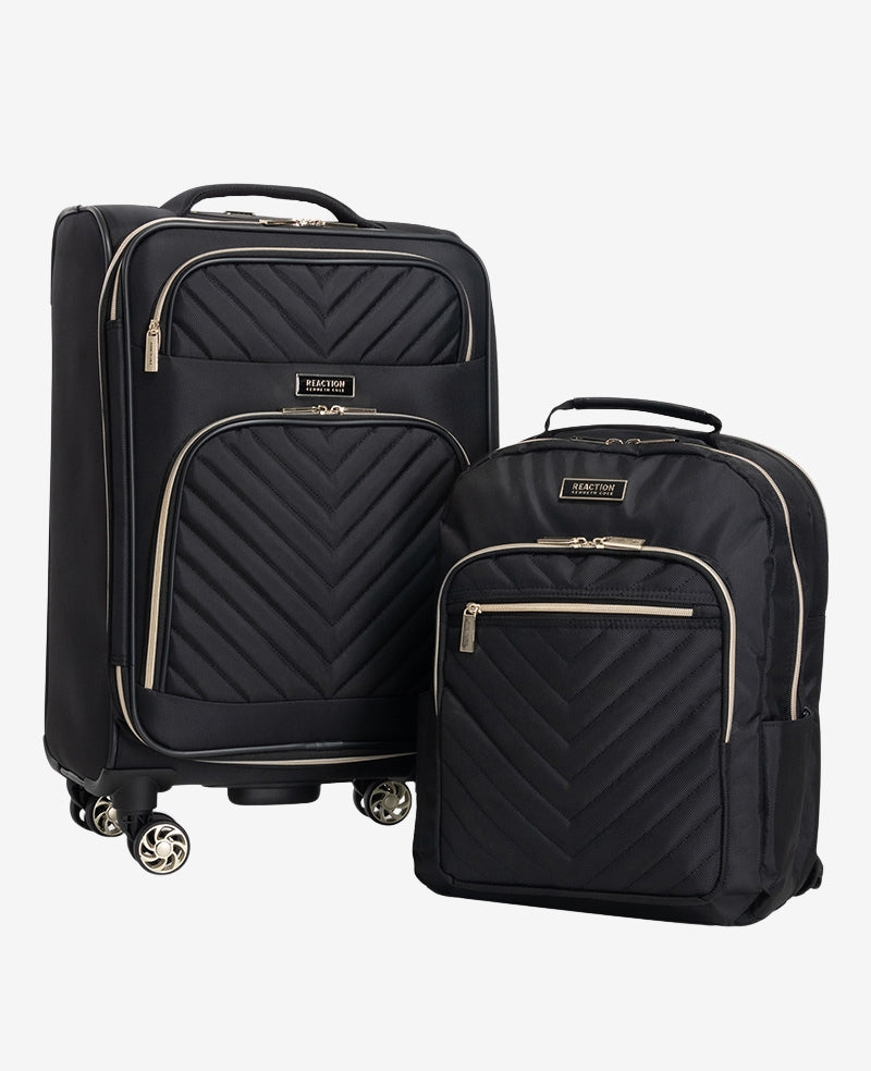 Kenneth Cole Reaction Chelsea Carry-On and Backpack Bundle set trolley e zaino nero