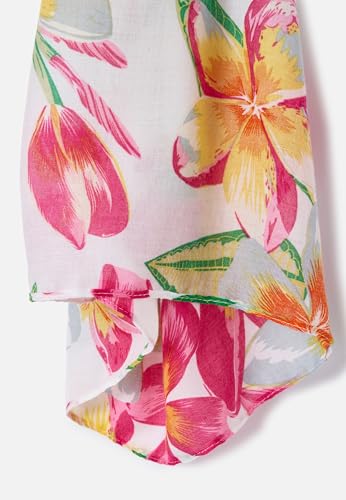 Damart Accessori foulard velo fiori tropicali rosa stampato