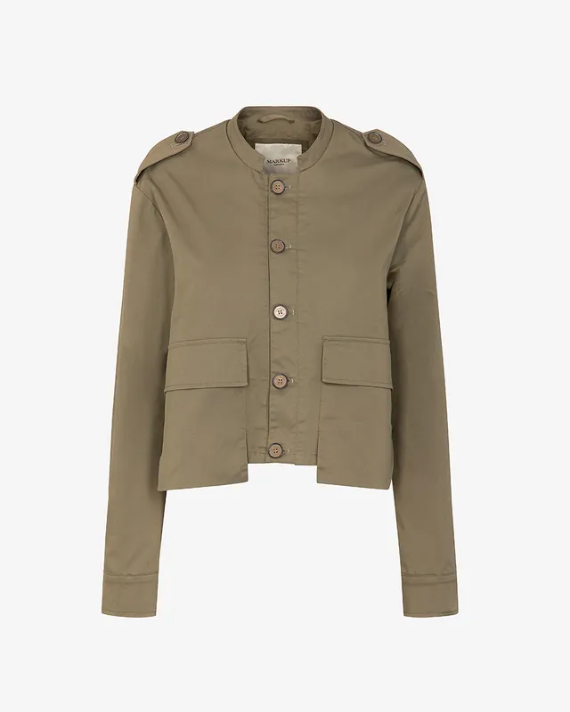 Markup Donna Giacche & Giubbotti Giubbino crop in misto cotone