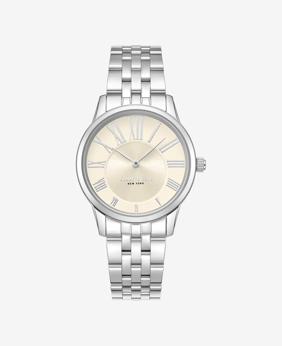 Kenneth Cole Reaction Watches Classic Bracelet Watch orologio argento quadrante rosé