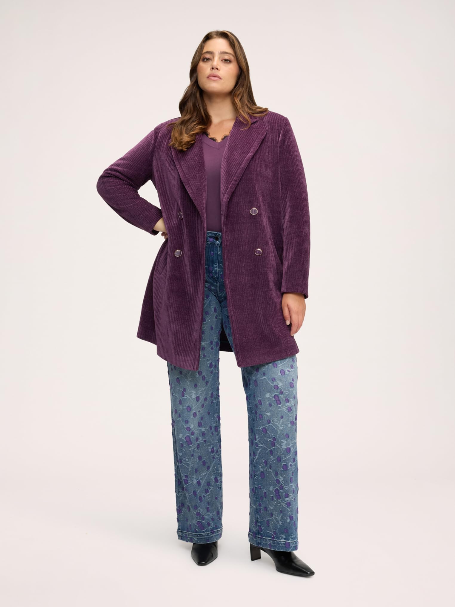 Fiorella Rubino Cappotti e Trench Cappotto in velluto a coste cappotto 56 Plus