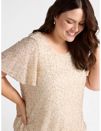 Fiorella Rubino Top e t-shirt t-shirt in jersey ricamato XL Plus