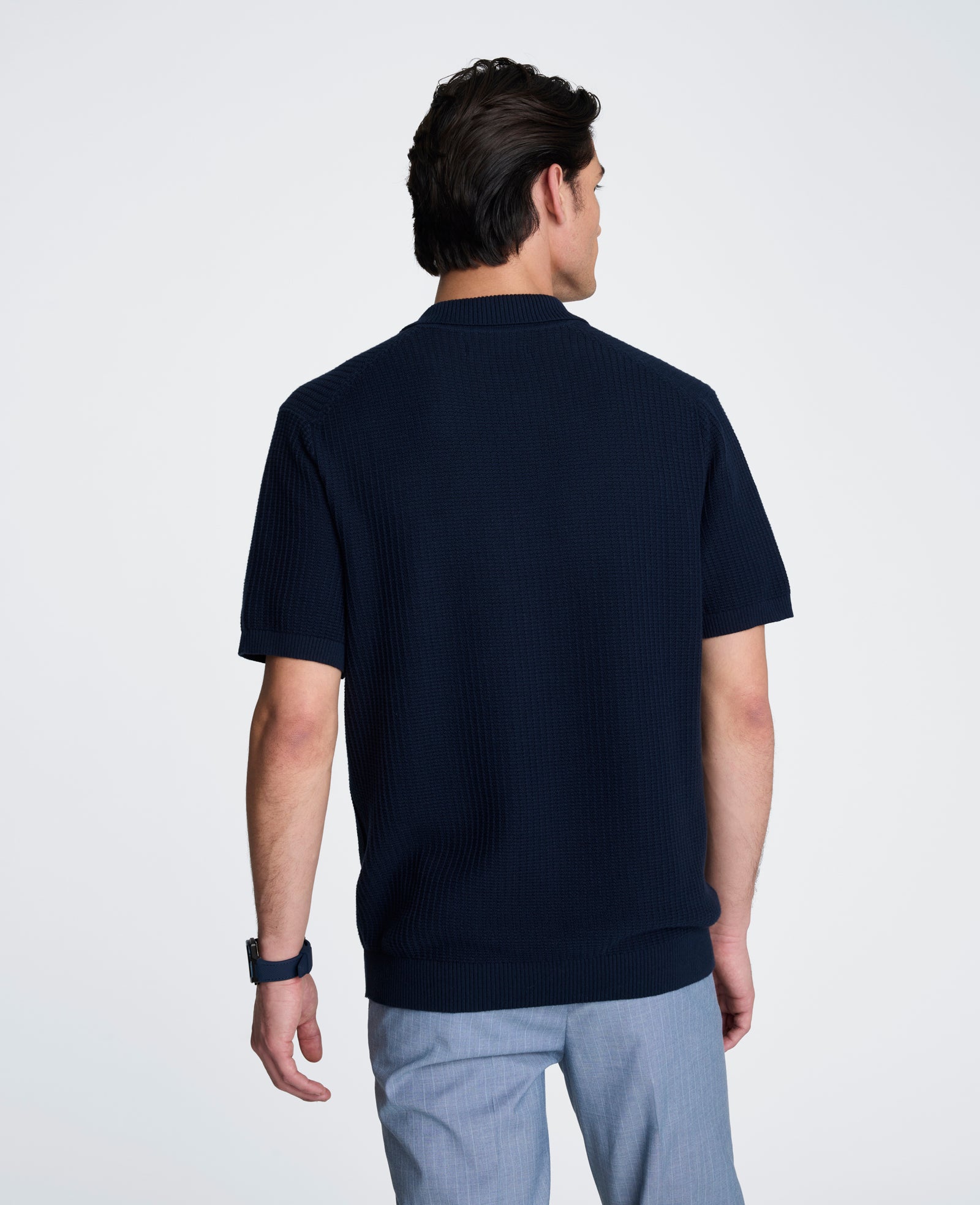 Kenneth Cole Reaction Clothing Sweater Polo polo navy S–XXL in cotone