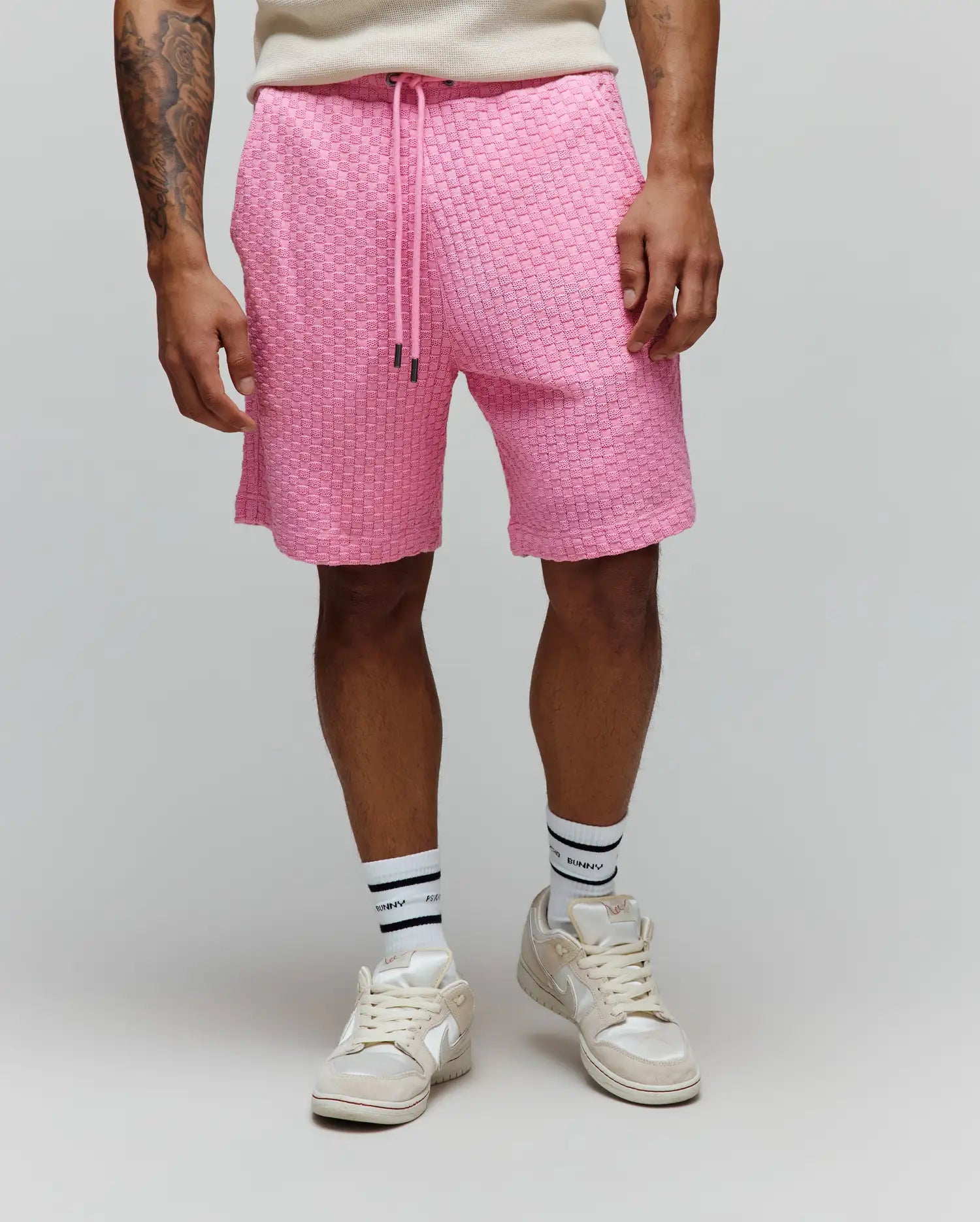 Psycho Bunny Men's Shorts MENS GAREN OVERSIZED KNIT SHORT 7 1/2 MB0900065 shorts rosa