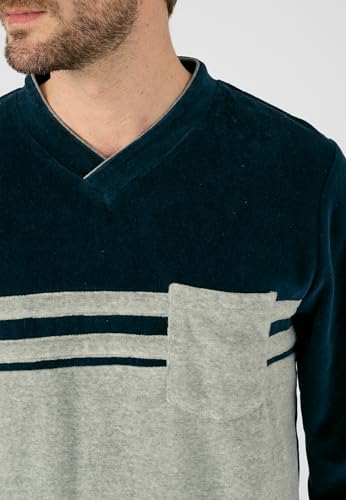 Damart Homewear Pigiama a Manica Lunga Velluto uomo 3XL morbido