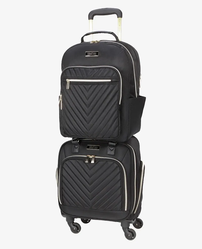 Kenneth Cole Reaction Luggage Chelsea Underseater and Backpack Bundle set valigia sottosedile e zaino nero