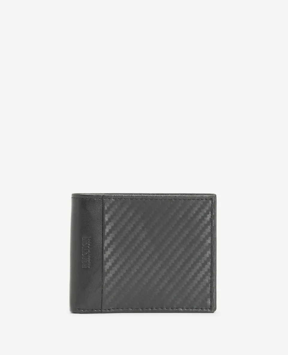 Kenneth Cole Reaction Belts, Wallets & Small Accessories Carbon Fiber Slimfold Wallet portafoglio nero uomo RFID