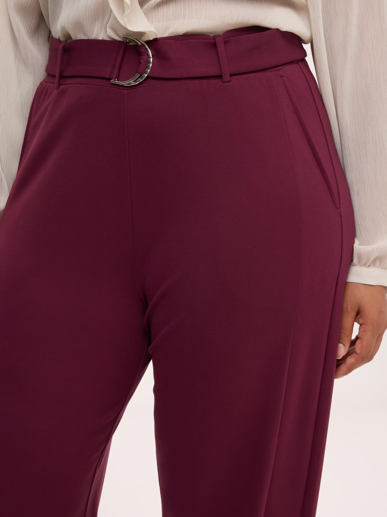 Fiorella Rubino Pantaloni Pantaloni Wide Leg con Cintura ad Anello Pantaloni XL Plus