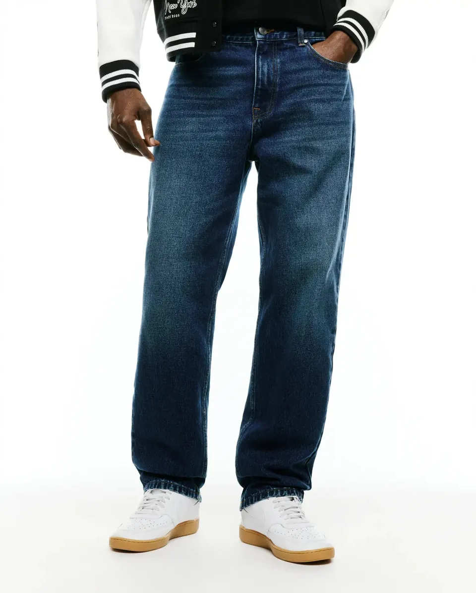 Psycho Bunny Men's Pants Beck Relaxed Fit Jeans jeans blu relaxed in cotone
