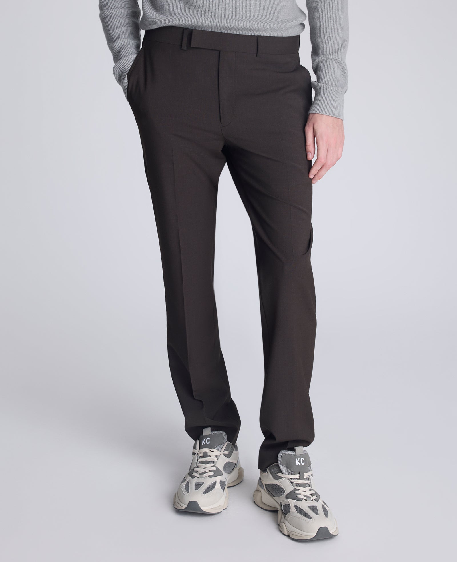 Kenneth Cole Reaction Clothing Ready Flex Slim Fit Nested Suit completo uomo marrone slim fit