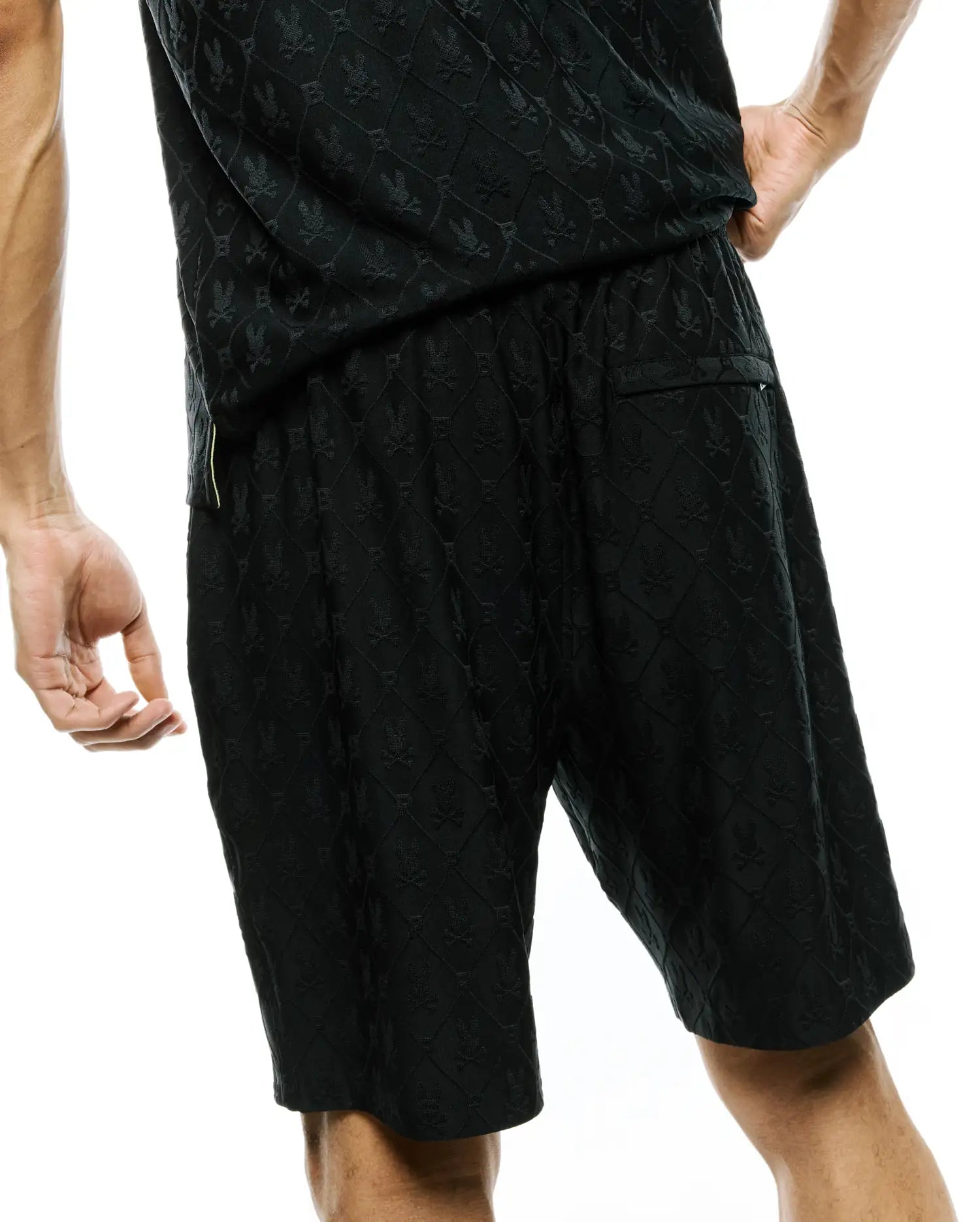 Psycho Bunny Men's Shorts Garry Jacquard Sweatshorts 8" MB0900075 shorts neri