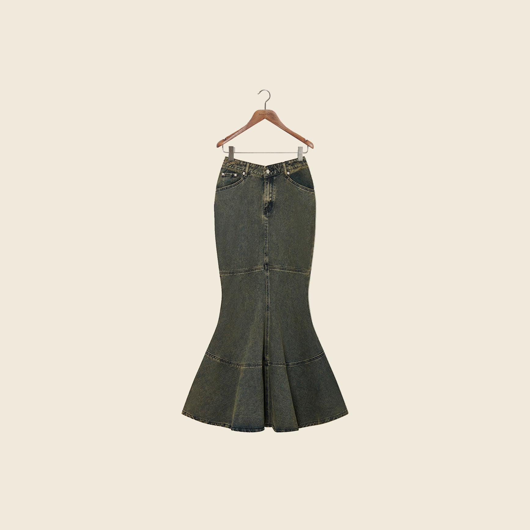 House Of Sunny Women's Skirts Courtyard Tulip Skirt gonna denim svasata