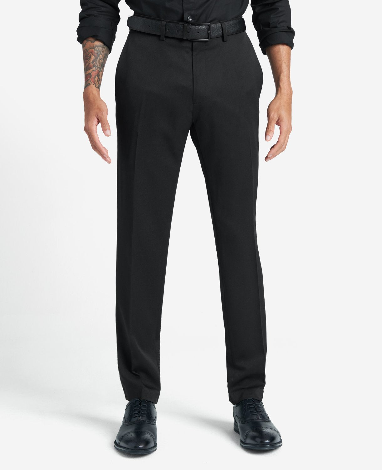 Kenneth Cole Reaction Clothing Slim-Fit Stretch Dress Pant pantaloni neri