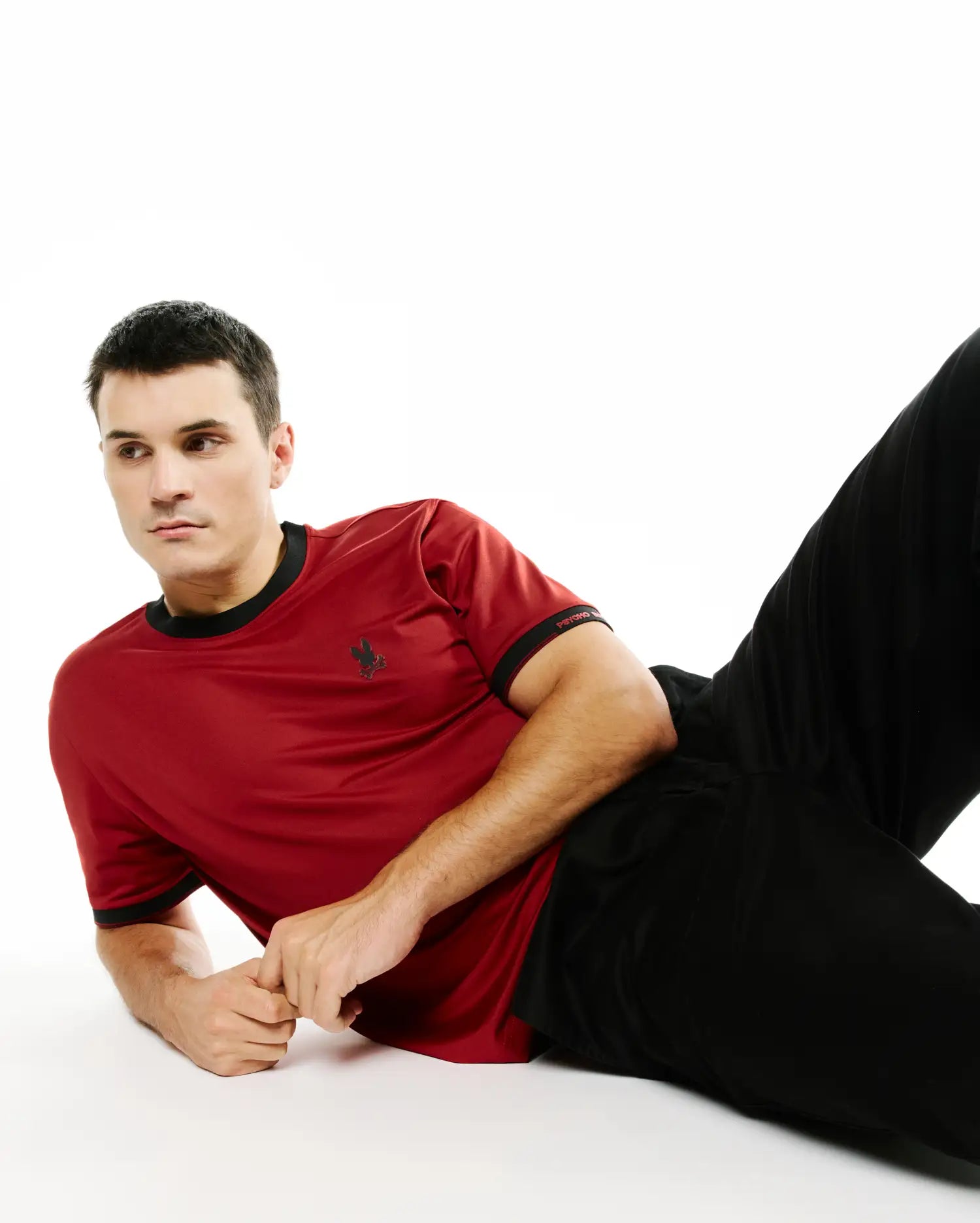 Psycho Bunny Men's Tees Edmonds Chest Bunny Sport Tee t-shirt sport uomo rossa slim