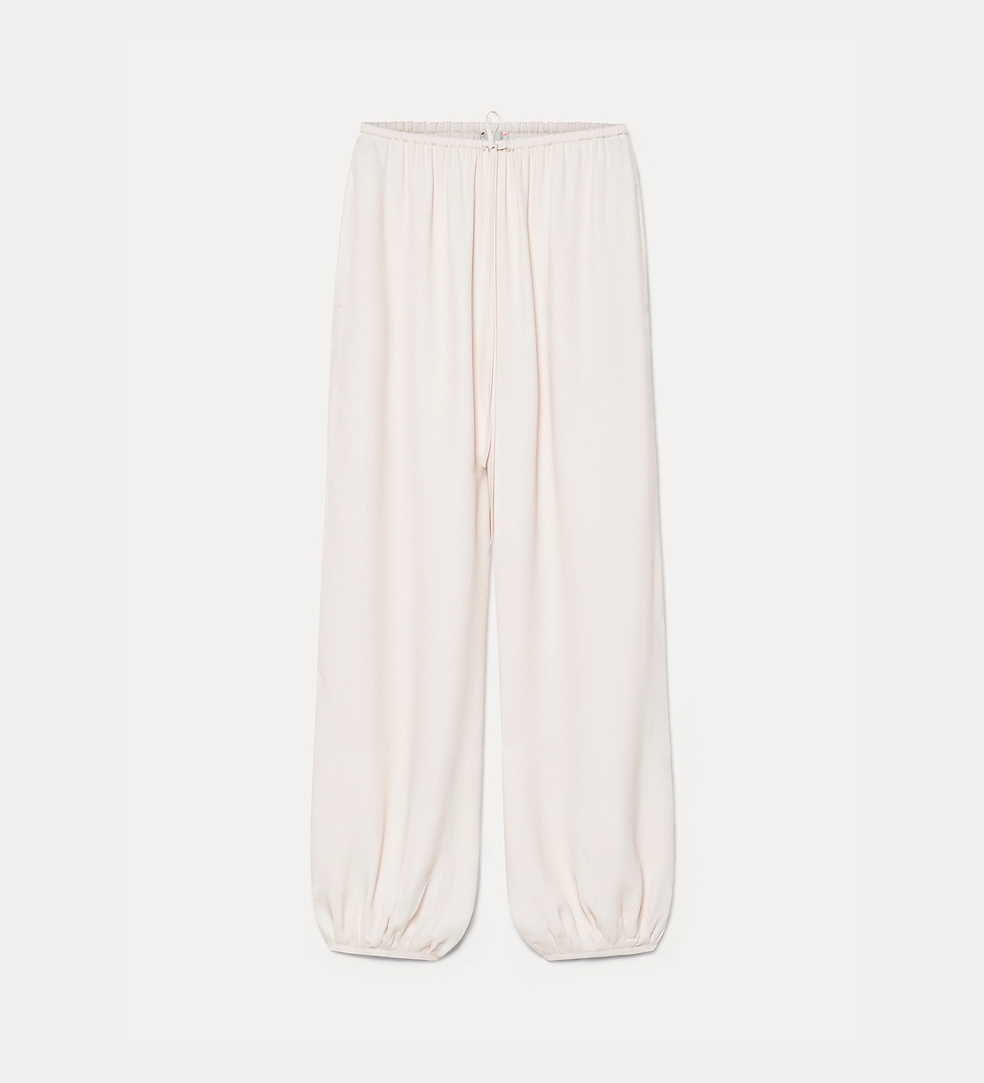 Forte pantaloni sarouel in misto seta avorio