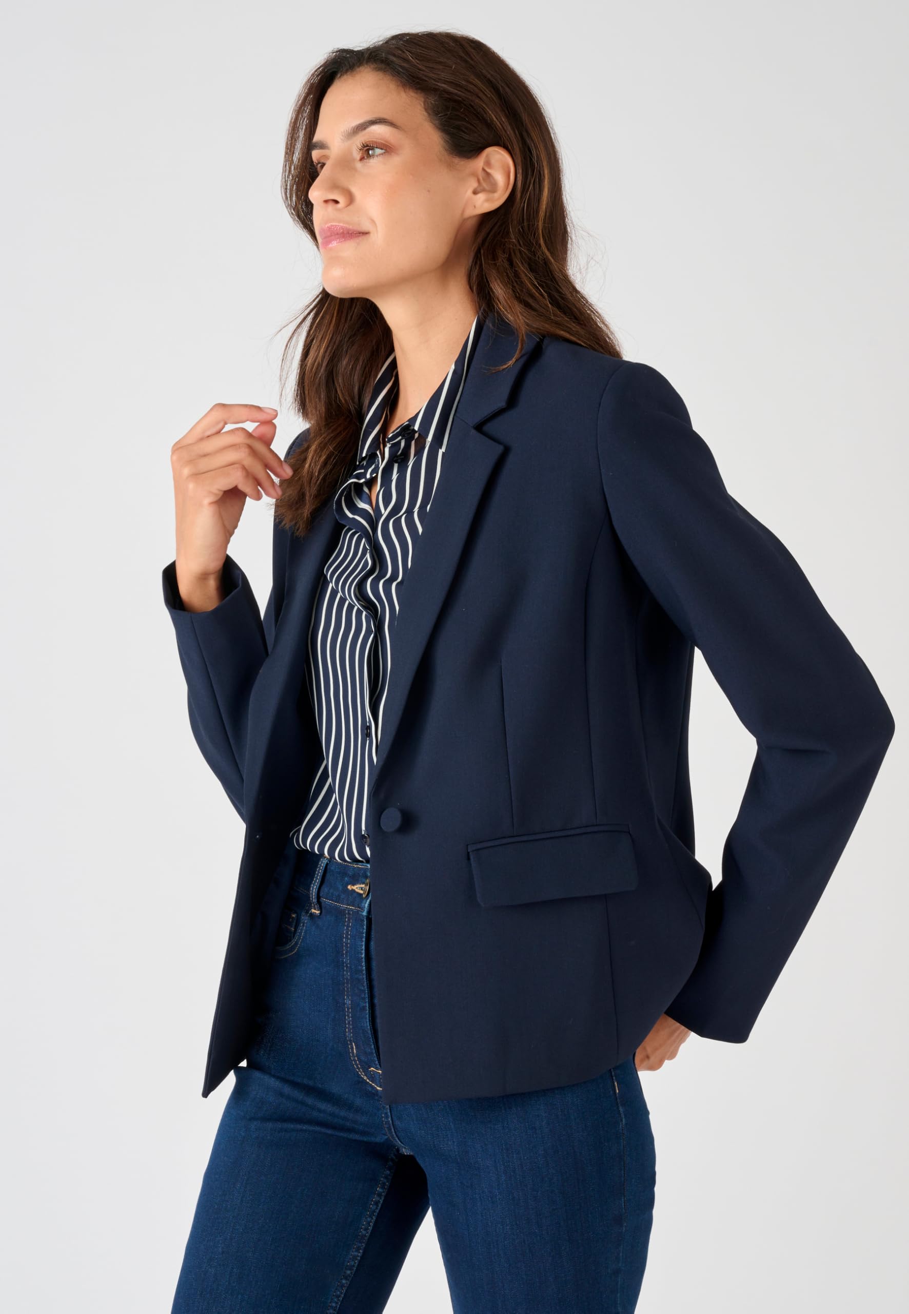 Damart Prêt-à-porter giacca Fluido donna blu vestibilità standard