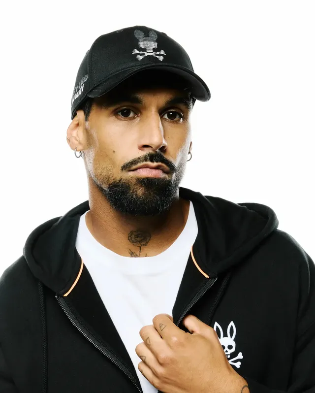 Psycho Bunny Accessories Slade Cappellino baseball nero in cotone