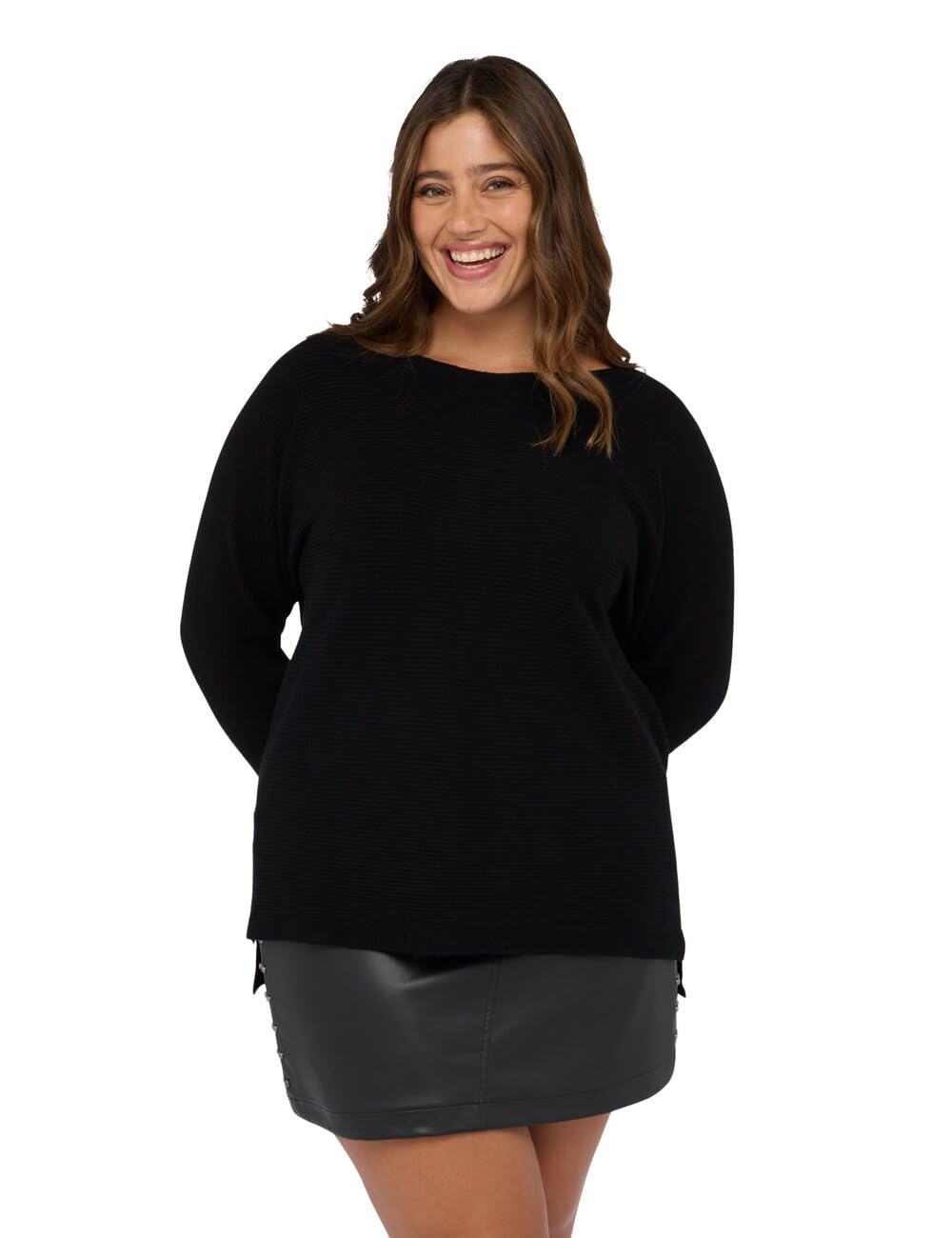 Fiorella Rubino Maglie e felpe Maglia in Misto Viscosa con Scollo a Barchetta M Plus