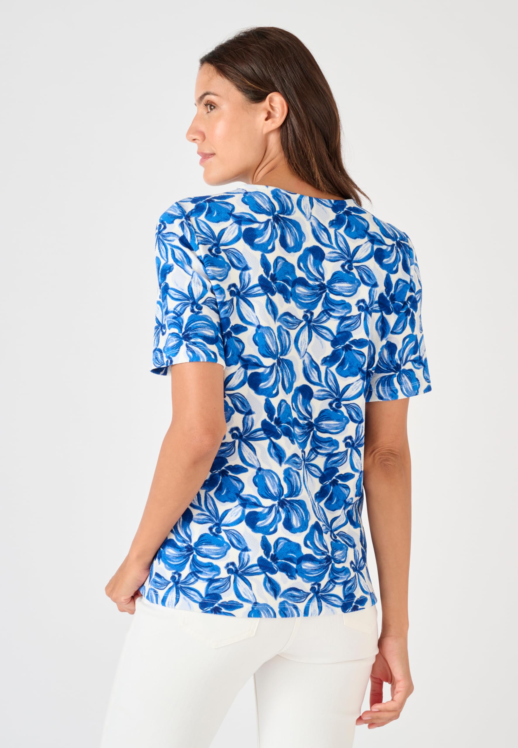 Damart Prêt-à-porter Maglietta a maglia con motivo floreale maglietta
