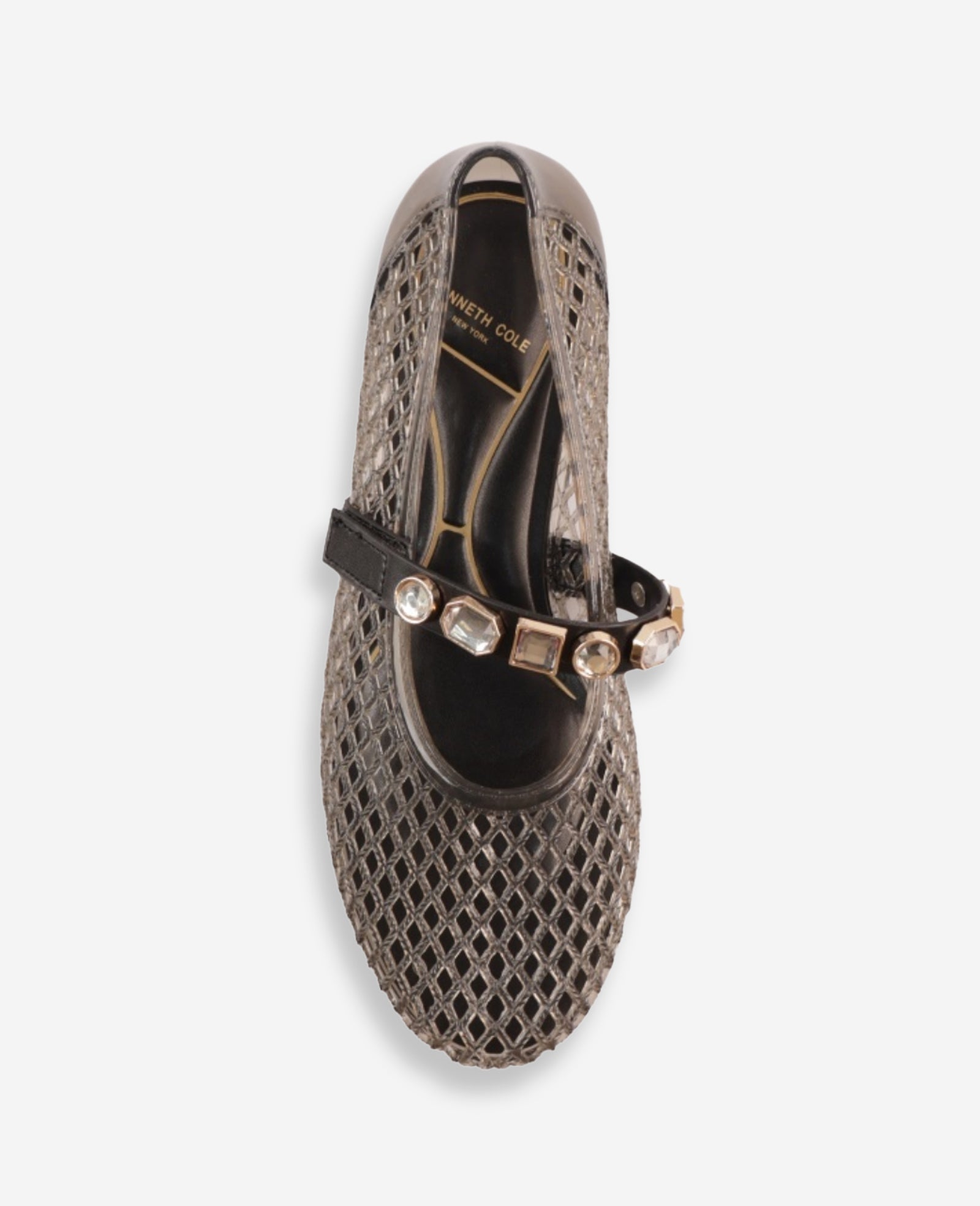 Kenneth Cole Reaction Shoes Jazzy Stone Embellished Ballet Flat ballerine Smoke