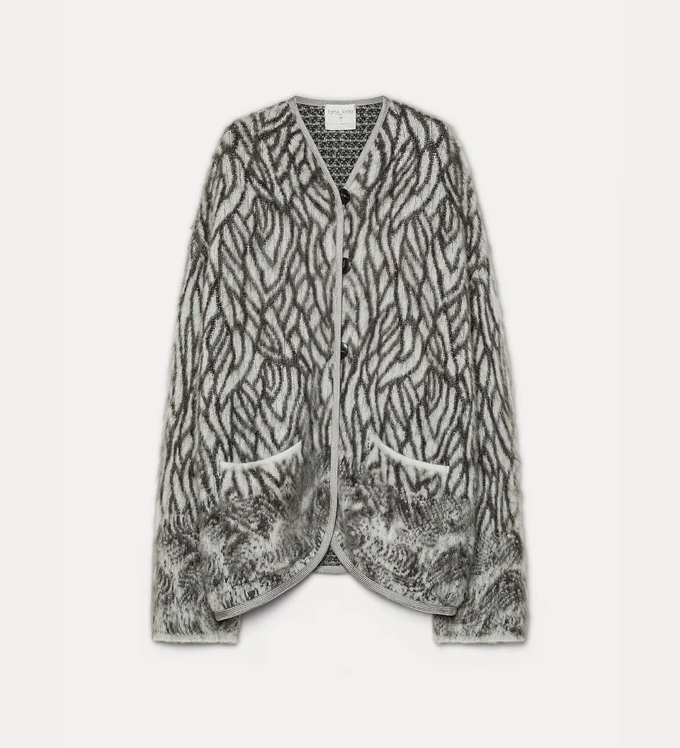 Forte capispalla e kimono cappotto corto Plumes de Heron jade