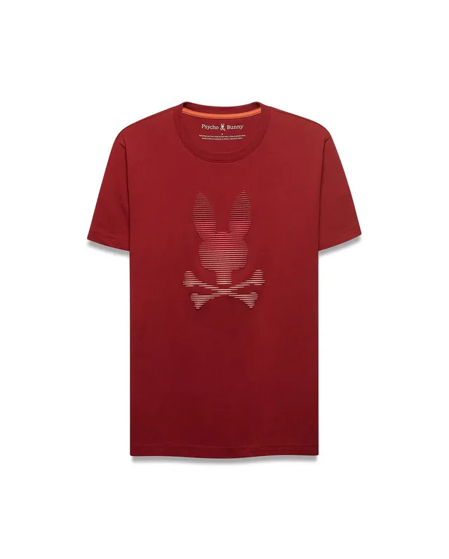 Psycho Bunny Men's Tees Slade Bunny Graphic Tee MT0200452 T-shirt Rhythm Red