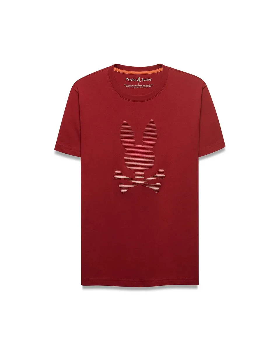 Psycho Bunny Men's Tees Slade Bunny Graphic Tee MT0200452 T-shirt Rhythm Red