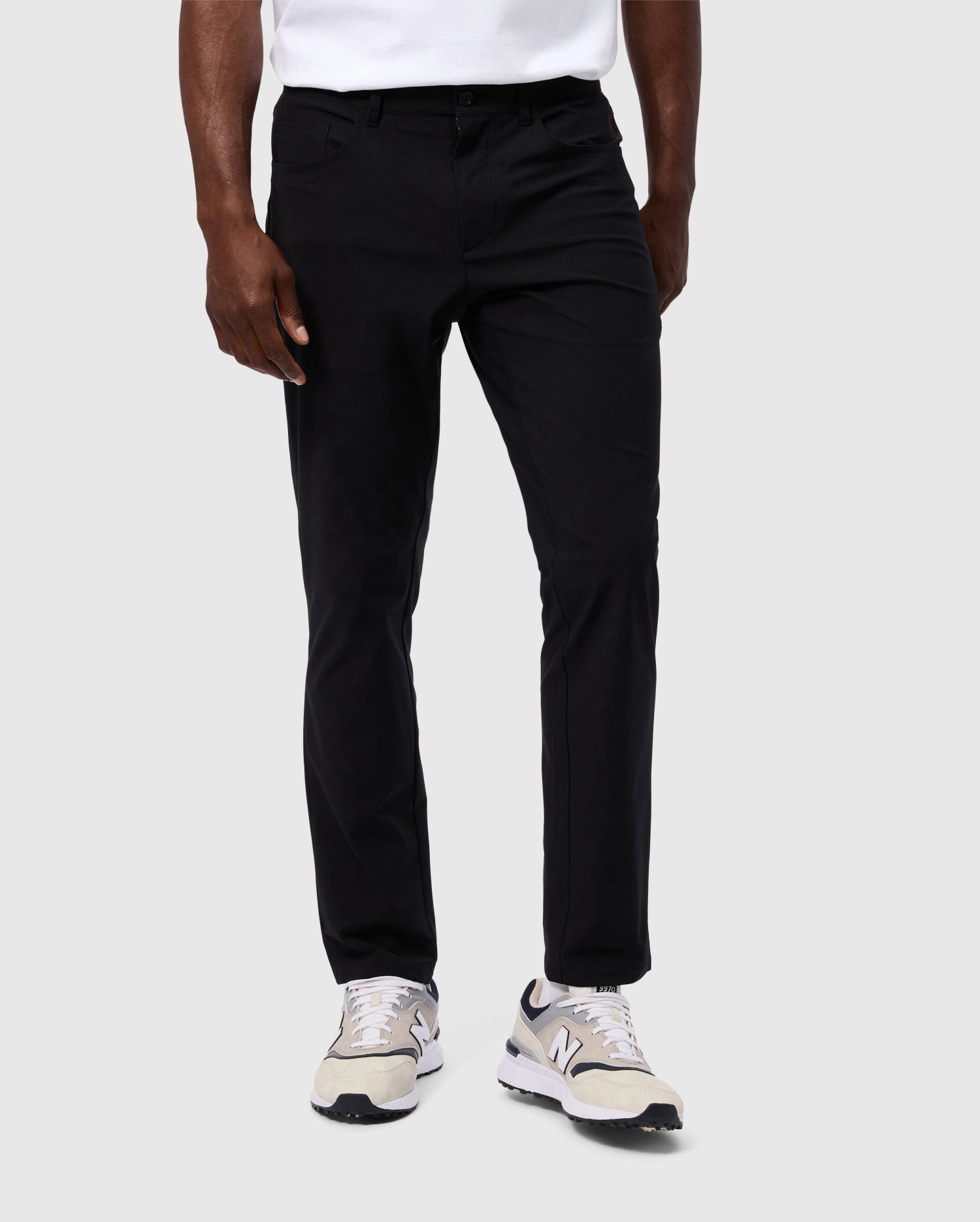 Psycho Bunny Men's Pants Maverick 10K Step Pant pantaloni neri 29–40 elasticizzati