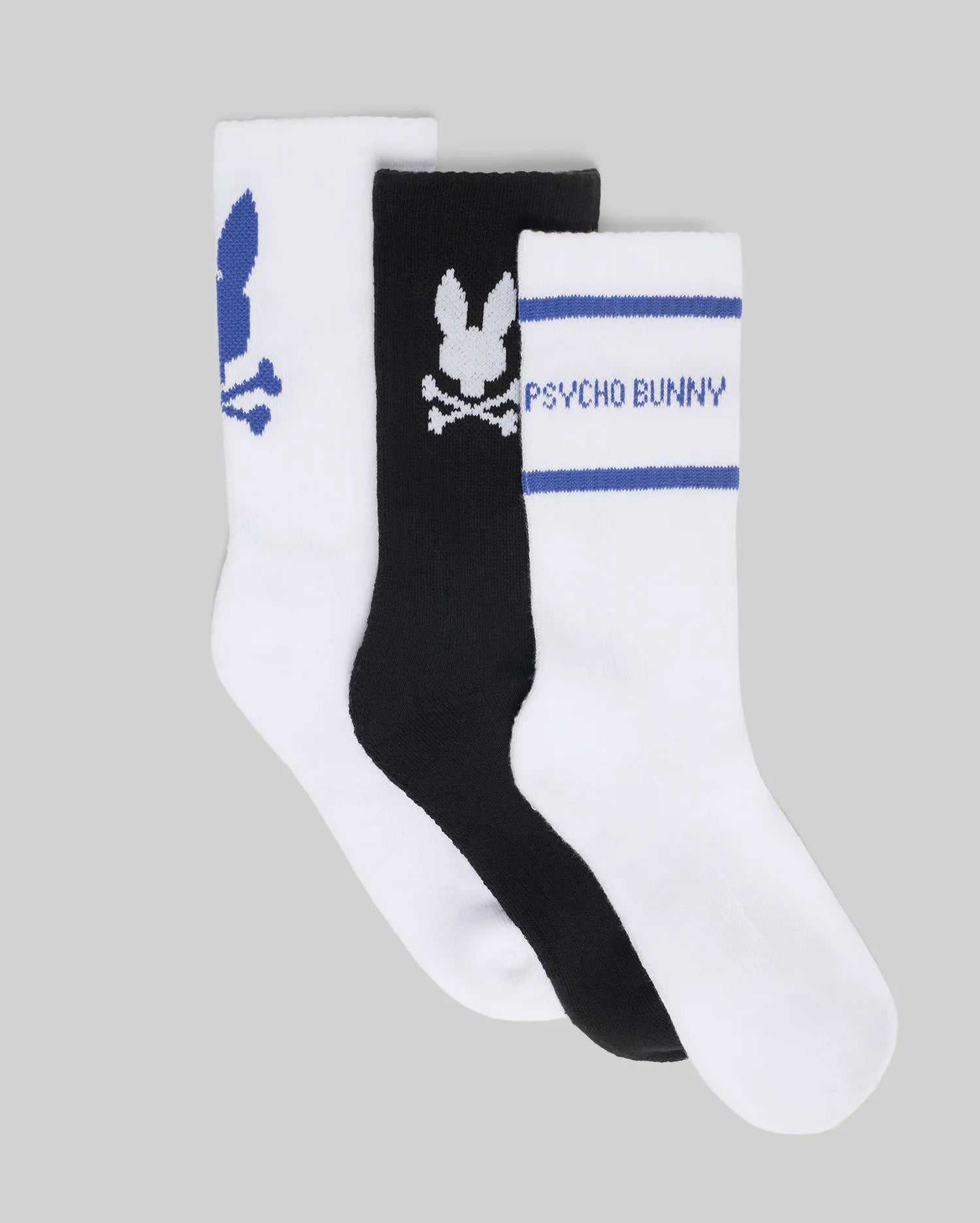 Psycho Bunny Kids Accessories KO2200006 calze 3 paia bianche cotone