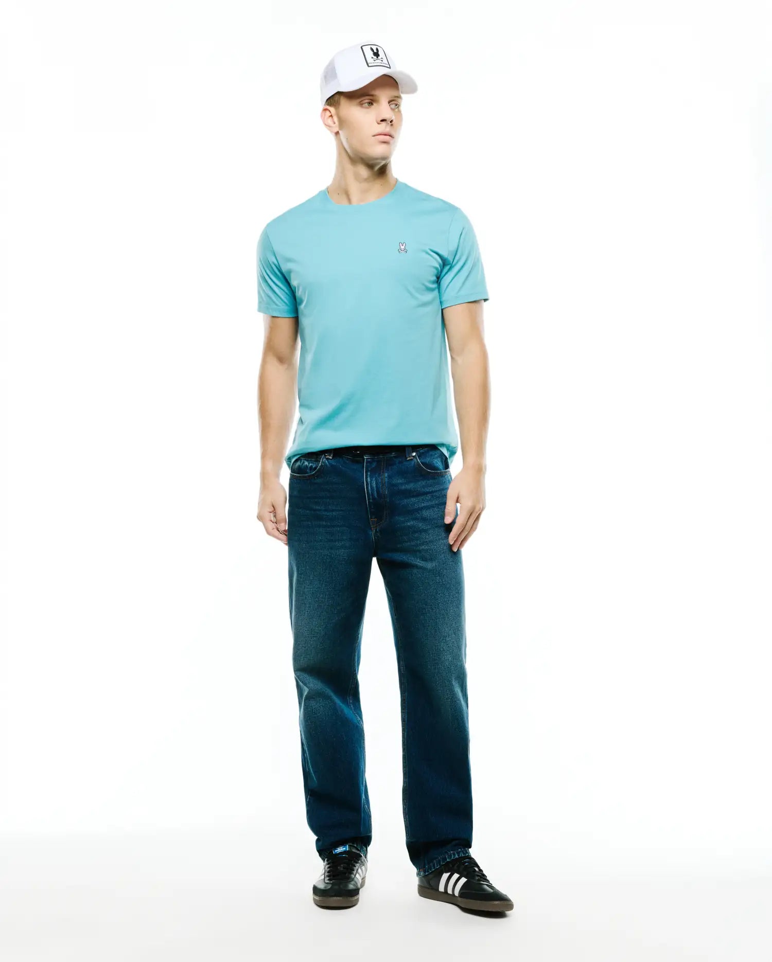 Psycho Bunny Men's Tees MENS CLASSIC CREW NECK TEE - B6U014F200 T-shirt blu Pima