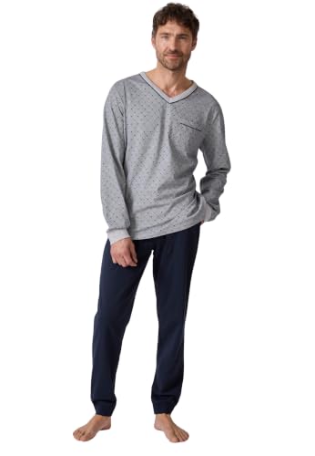Damart Homewear pigiama jogging uomo grigio effetto grafico S cotone