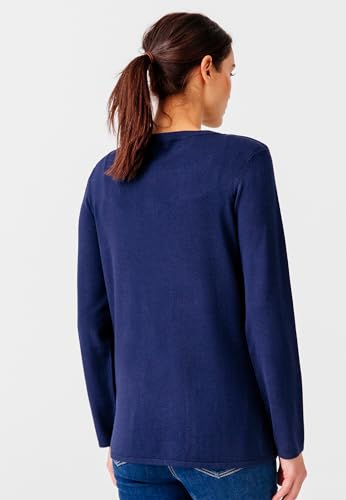 Damart Prêt-à-porter gilet con bottoni a maniche lunghe blu marino 38