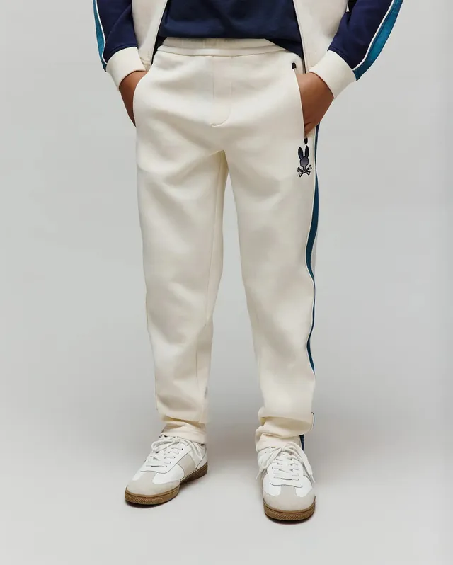 Psycho Bunny Kids Bottoms Caspian Contrast Stripe Track Pant pantaloni 250 Pristine