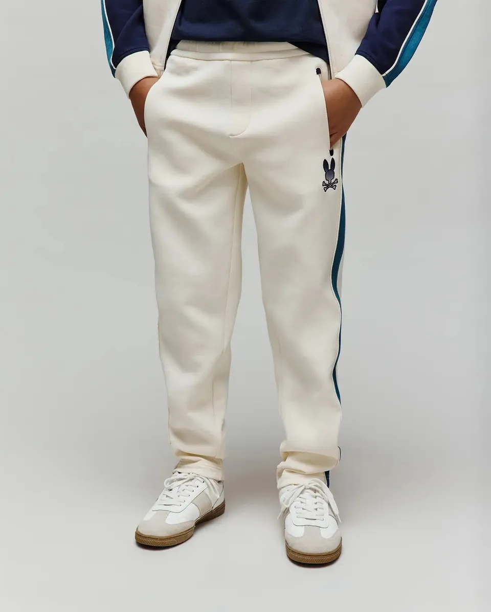 Psycho Bunny Kids Bottoms Caspian Contrast Stripe Track Pant pantaloni 250 Pristine