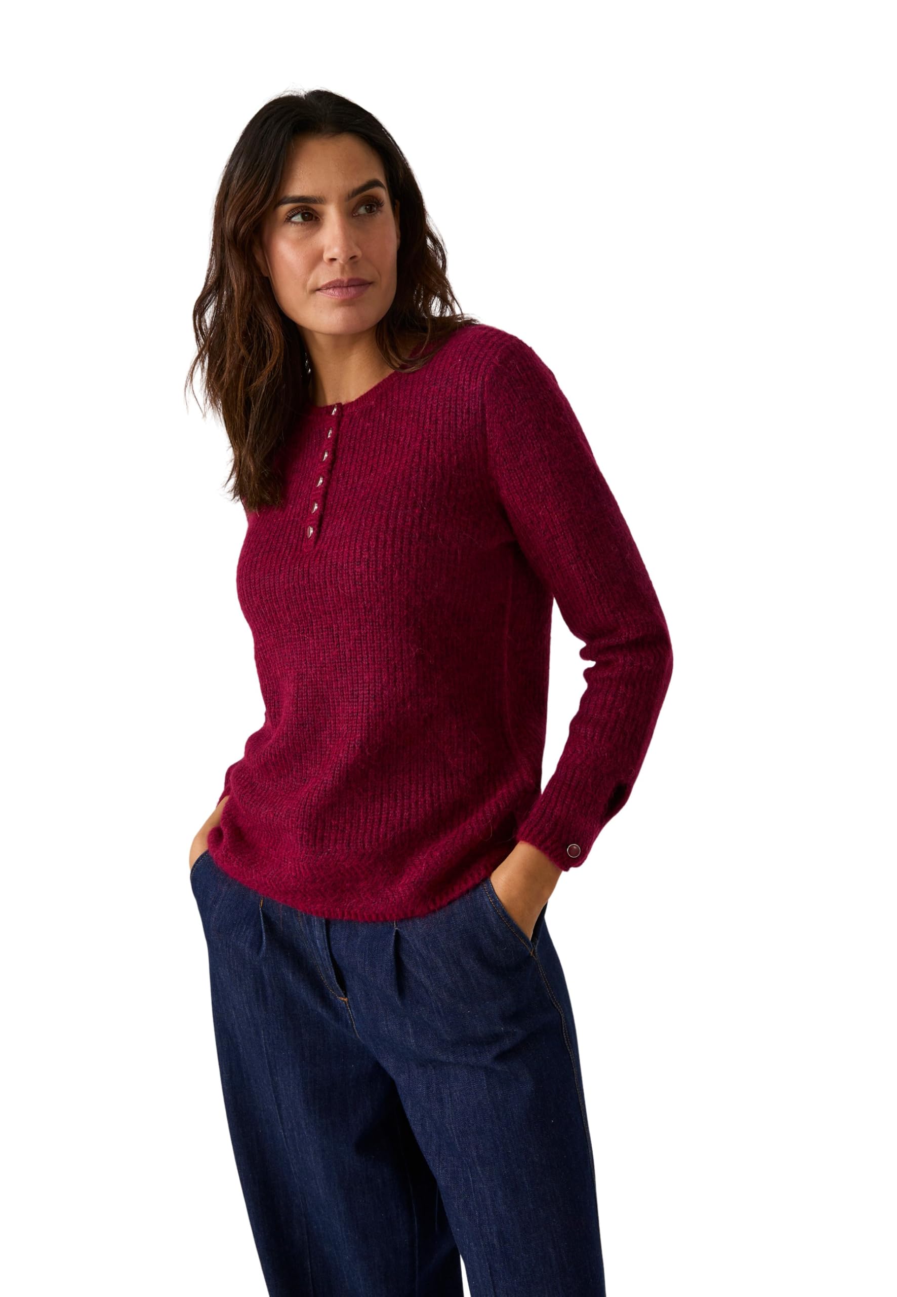 Damart Prêt-à-porter maglione grigio etere 38-40 con alpaca