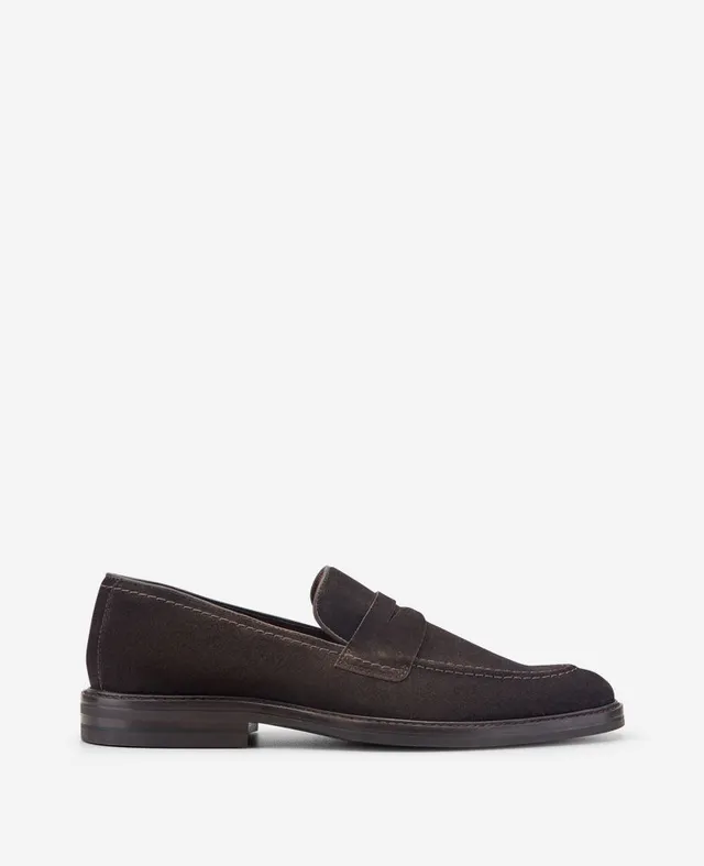 Kenneth Cole Reaction Shoes Ofrey Penny Loafer mocassino Mocha Brown Suede in pelle