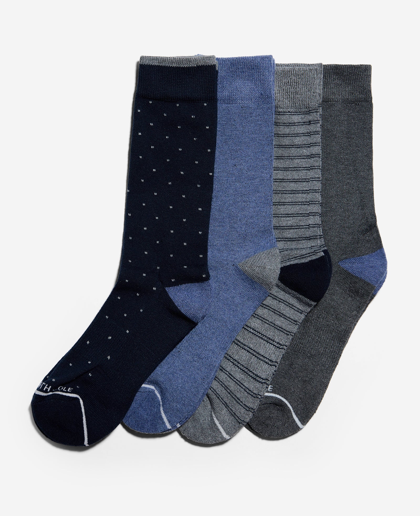 Kenneth Cole Reaction Clothing Ribbed Crew Sock calze 4 paia peyote heather