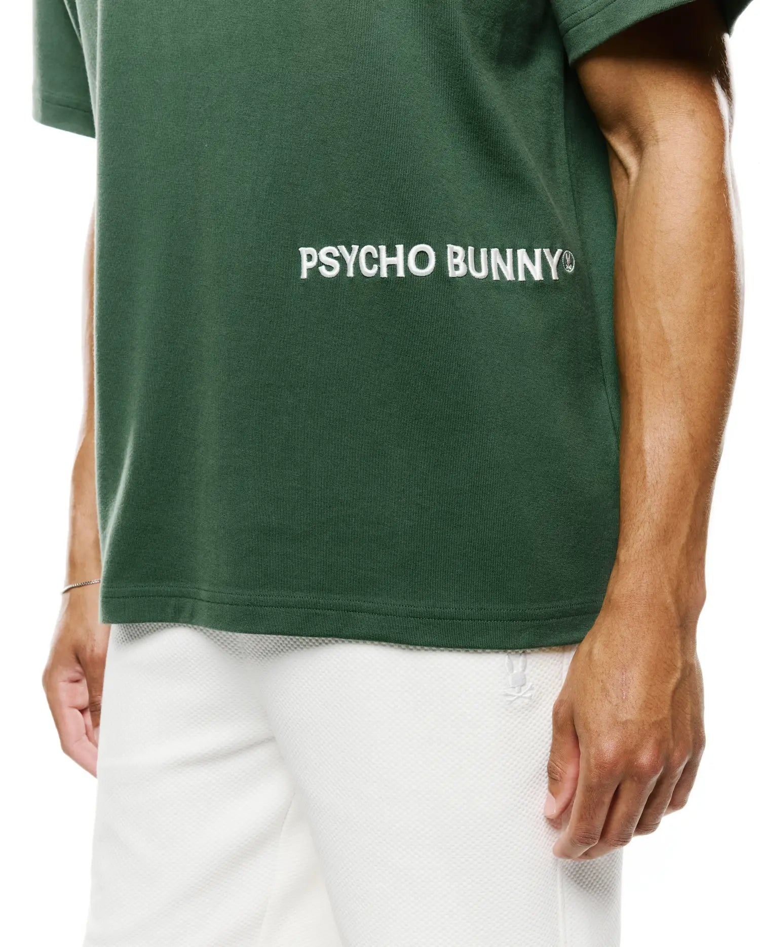 Psycho Bunny Men's Tees Haiden Oversized Tee t-shirt verde Pima