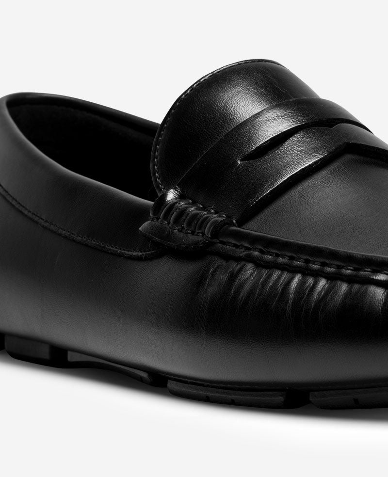 Kenneth Cole Reaction Shoes Sergio Penny Driving Loafer mocassini neri