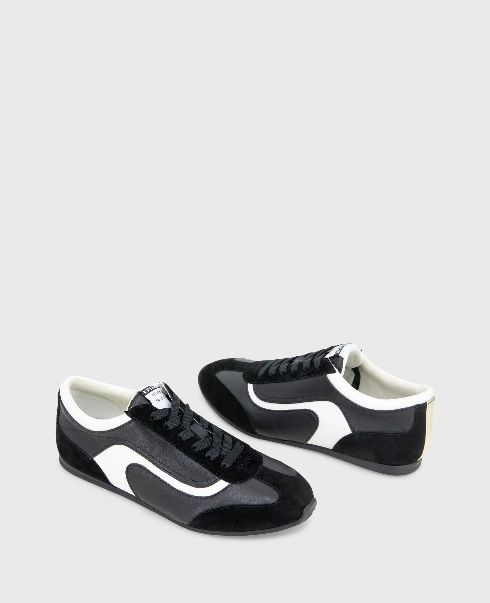 Kenneth Cole Reaction Shoes Alma Leather sneaker nere con memory foam