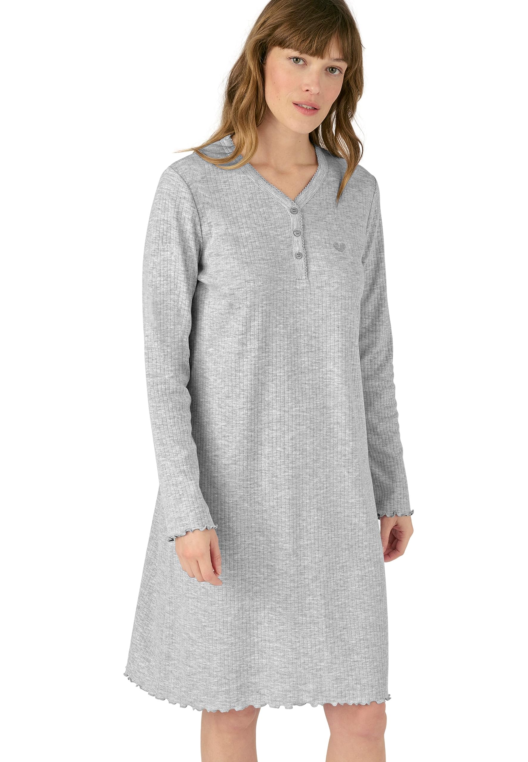 Damart Homewear Camicia da Notte Donna XL Verde Turchese calda