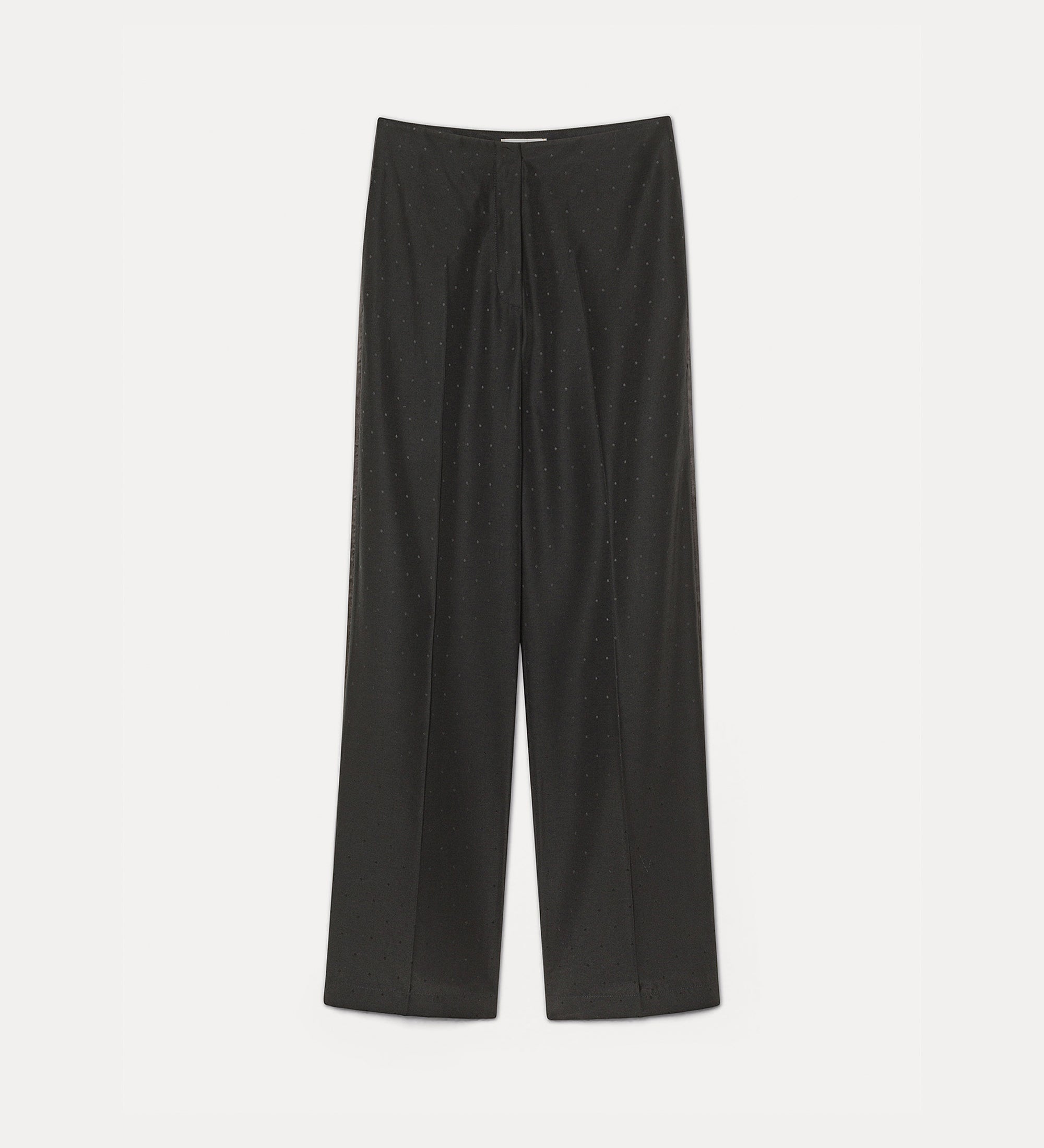 Forte pantaloni polka dot jacquard tailored trousers nero pantaloni jacquard