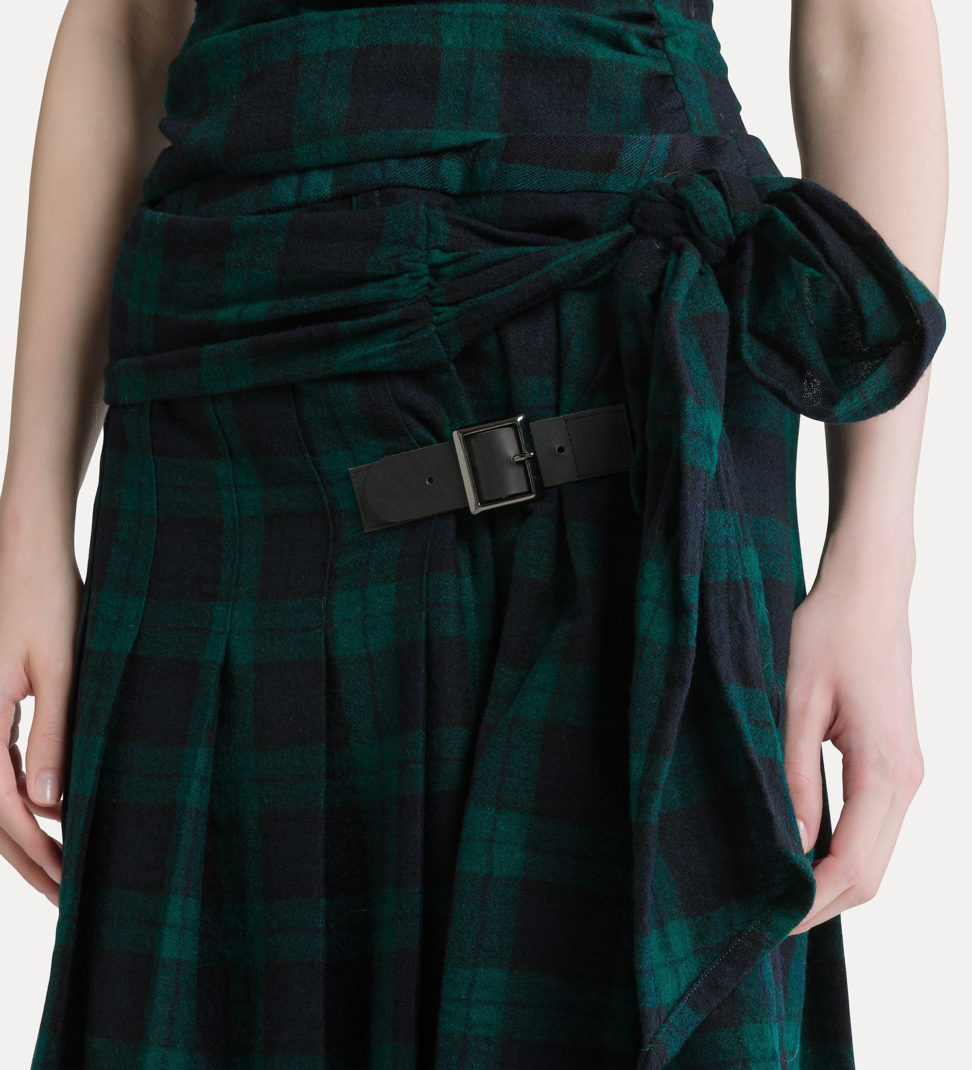 Forte gonne kilt Woods in lana vergine tartan verde
