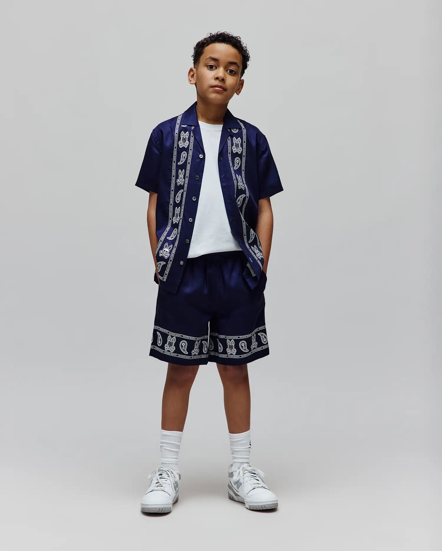 Psycho Bunny Kids Bottoms KIDS LUKE TENCEL SHORT 3 1/2"- 7 1/4" KB0700005 bermuda blu in Tencel