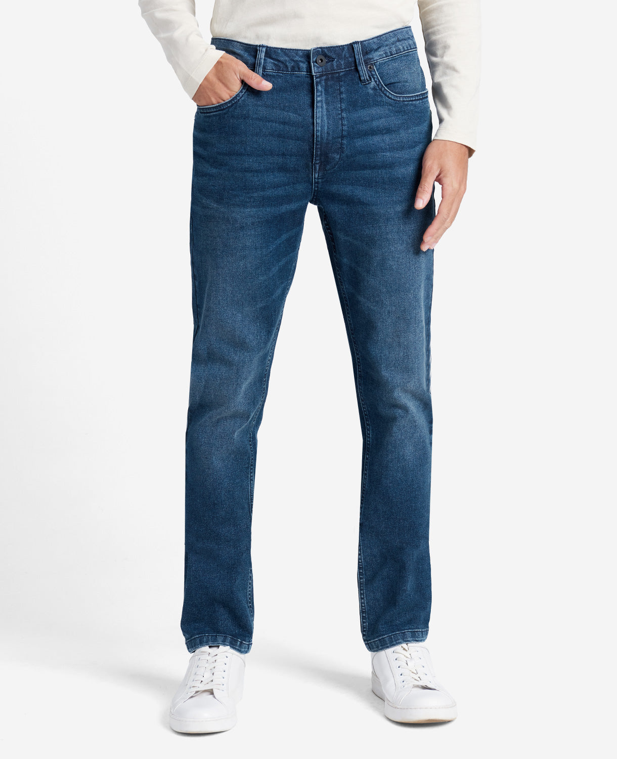 Kenneth Cole Reaction Clothing Slim-Fit Recycled Stretch Denim Jean jeans Bethune blu