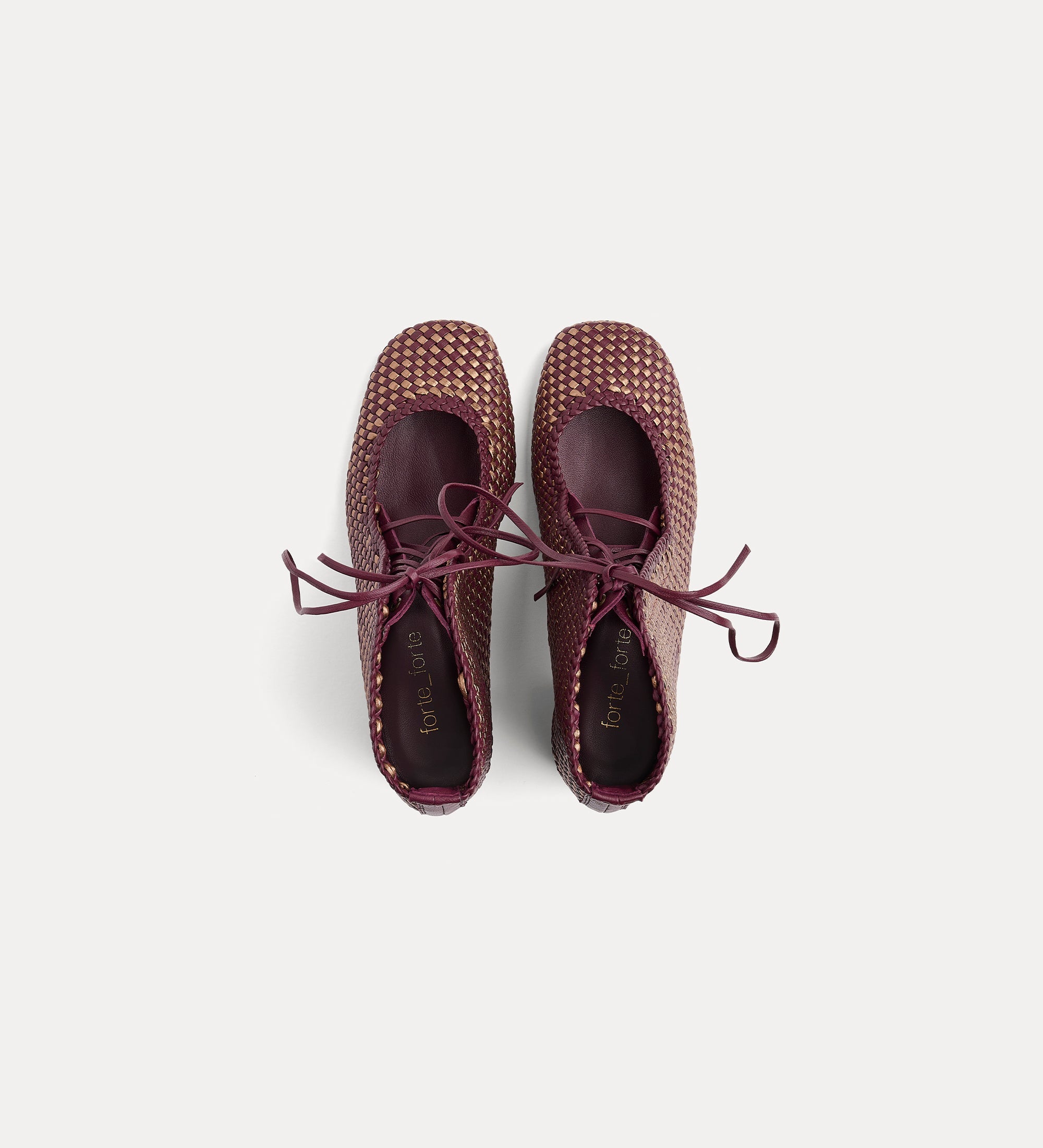 Forte scarpe stivaletti Chic in nappa intrecciata color ruggine