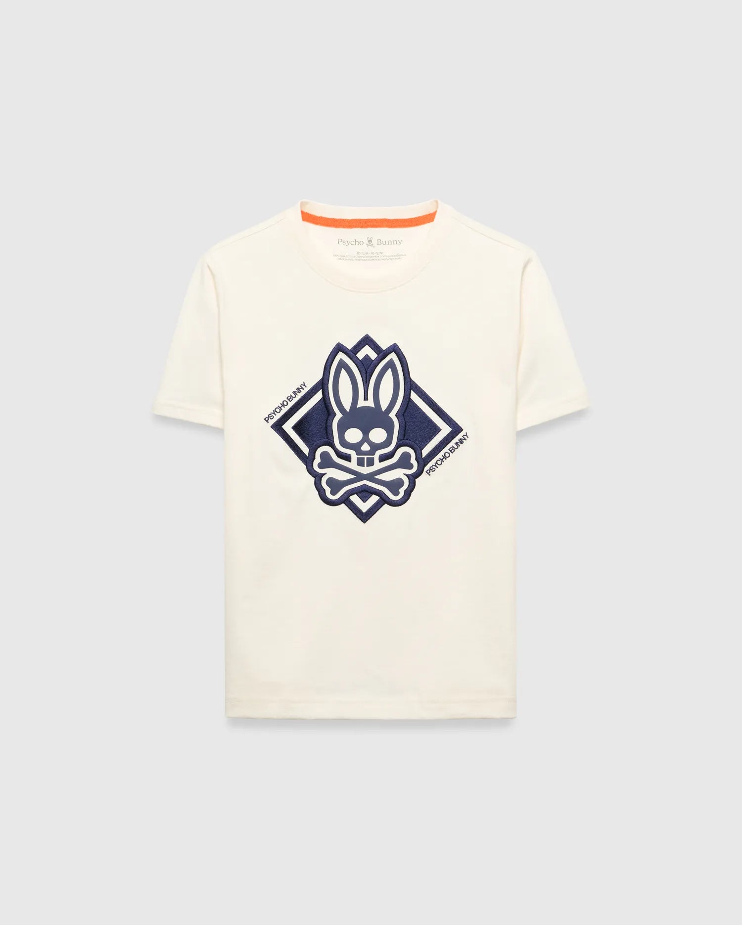 Psycho Bunny Kids Tees Tobias Graphic Tee maglietta bianca cotone Pima