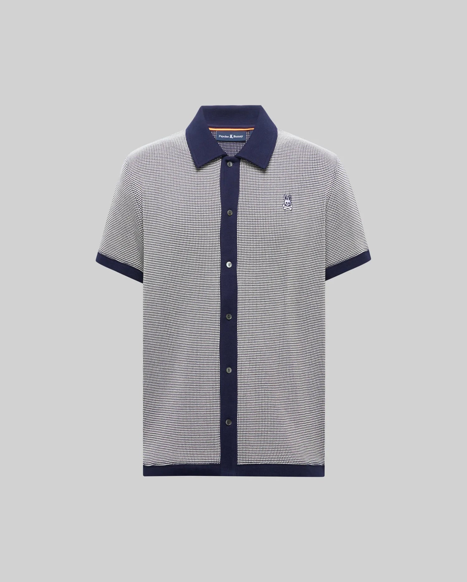 Psycho Bunny Men's Shirts Maxton Waffle Shirt MT0300165 camicia blu