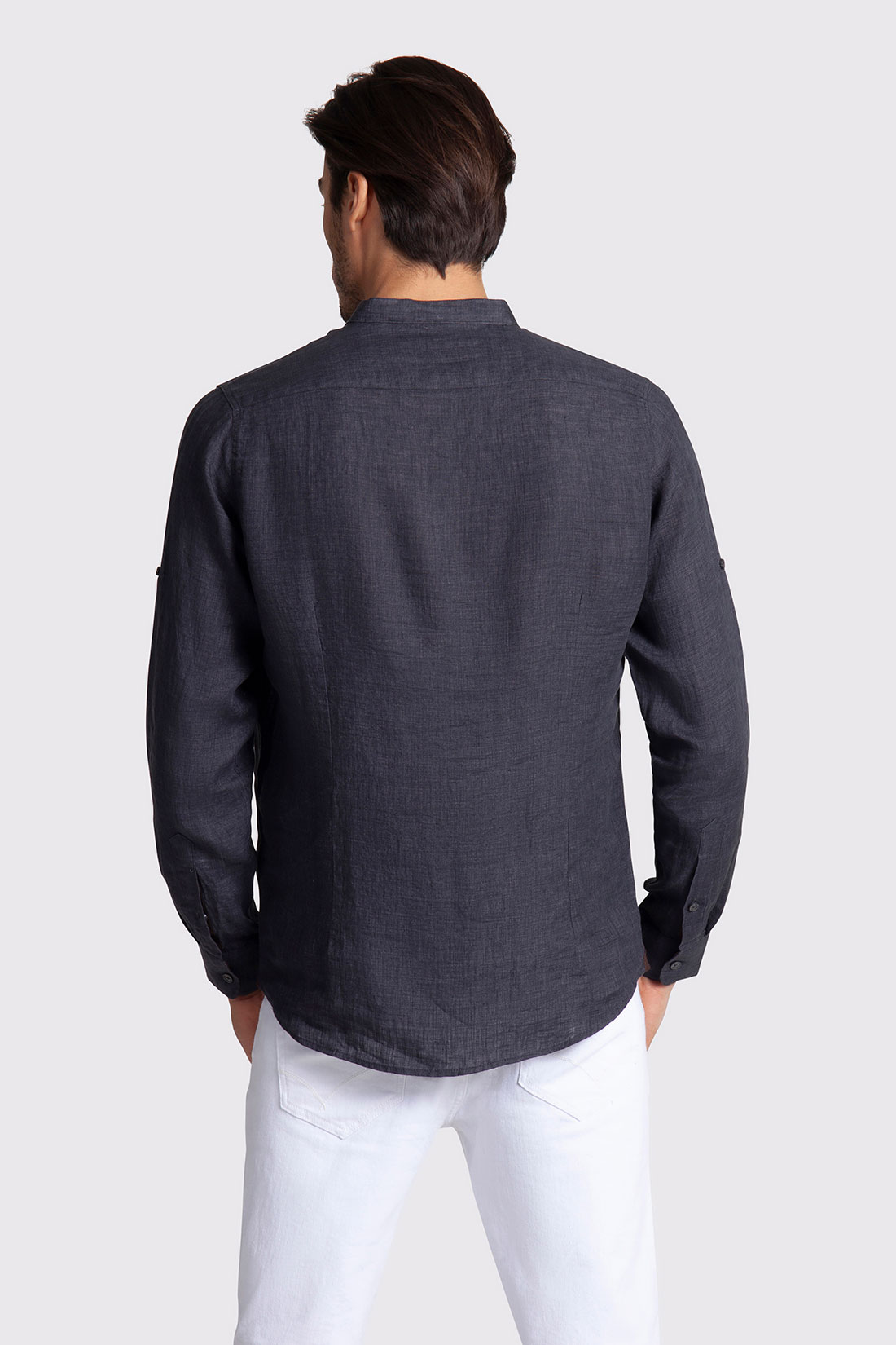 Markup Uomo Camicie Camicia coreana lino delavé