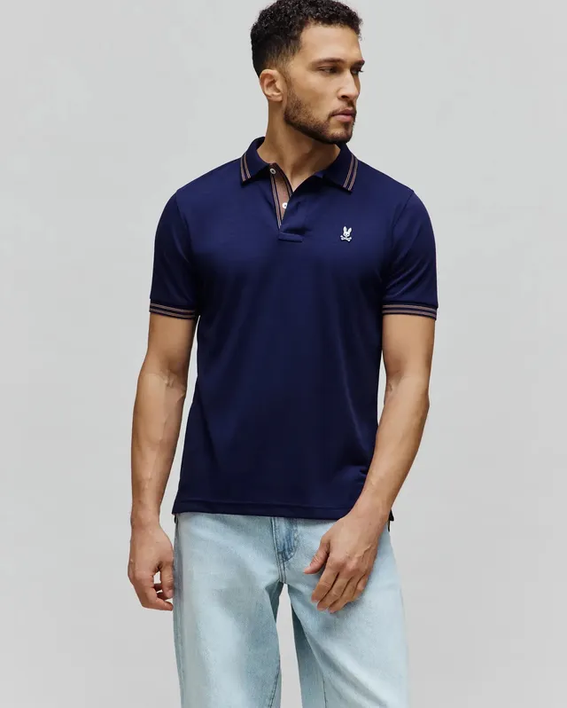 Psycho Bunny Kenyon Performance Pique Polo MT0100214 polo Evening Blue 402